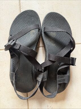 Chaco Black Webbing Strapped Sandals